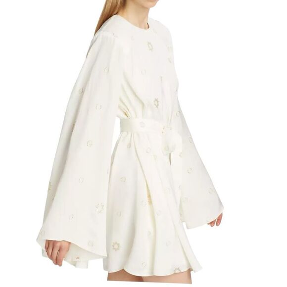 Stella McCartney Metallic Long Sleeve Minidress Size 40 (4-6) - Picture 7 of 14